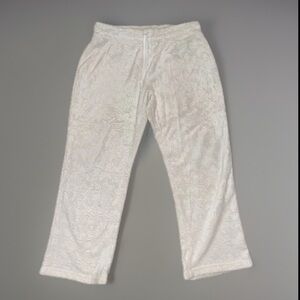 Tranquil & True White Super Soft Comfy Lounge Pants ❄️ Snow Flake Drawstring PJs